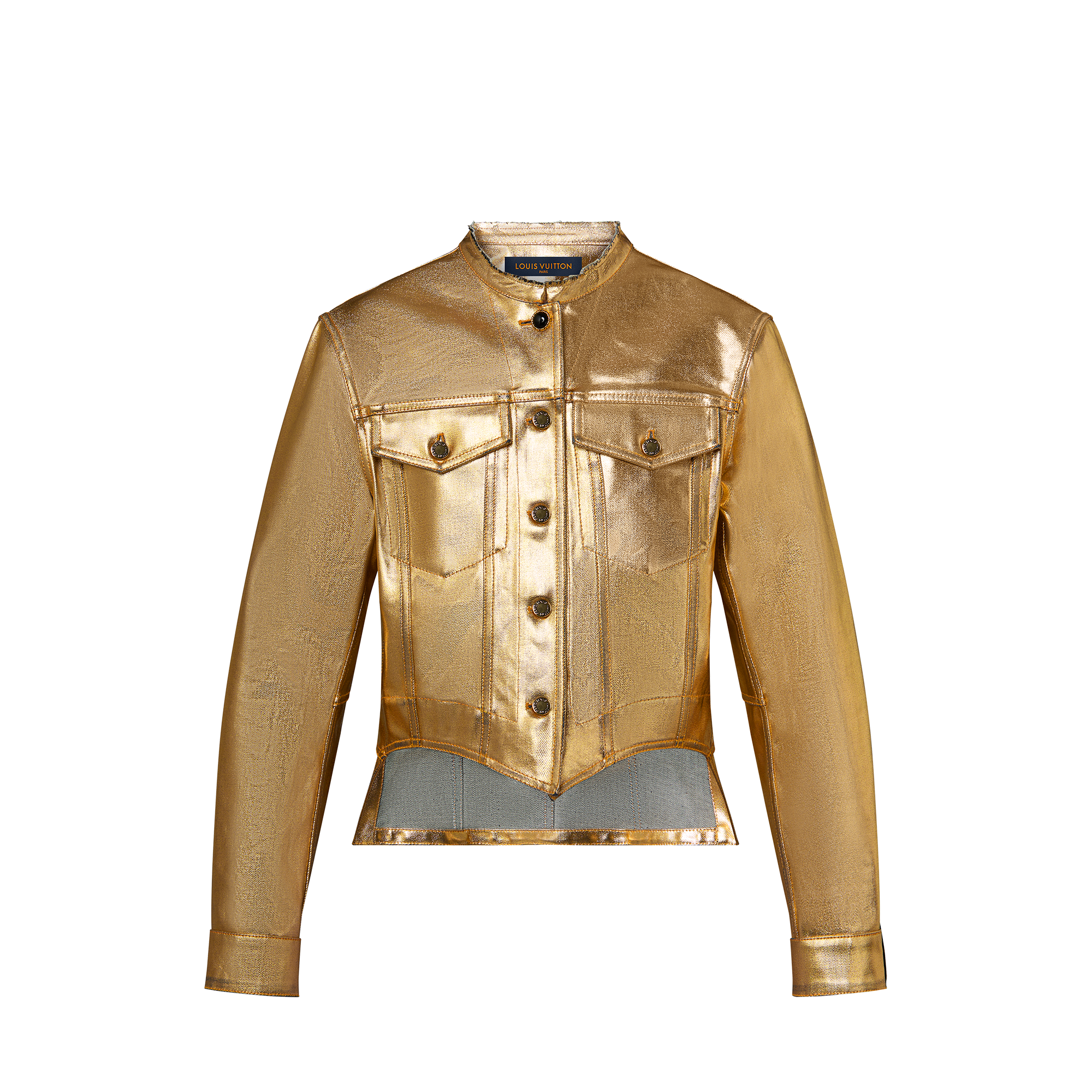 Gold on sale denim jacket